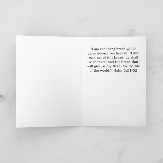 Première carte de communion (Intérieur)