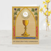 Première carte de communion (Fleur jaune)