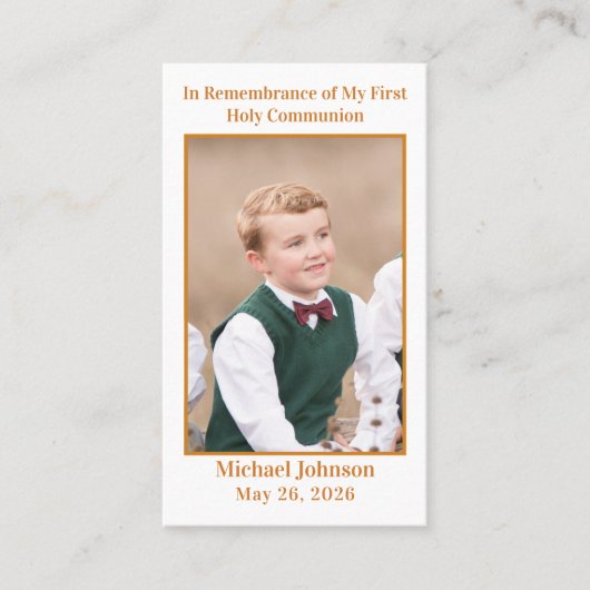 Première carte de communion (Devant)