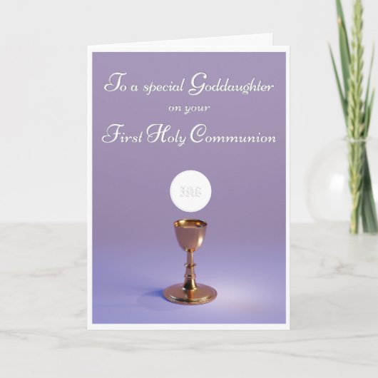 Première Carte de Communion Sainte Parrain à Godgi (Devant)
