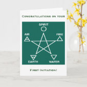 Première carte de félicitations d'initiation de (Fleur jaune)