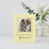 Première carte de fête des mères avec photo de gra (Debout devant)