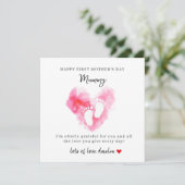 Première carte de fête des mères de Bébé Fille (Debout devant)