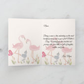 Première carte de flamingo pour la fête des mères (Intérieur)