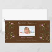 Première carte de Noël avec photo (Devant / Derrière)