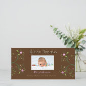 Première carte de Noël avec photo (Debout devant)