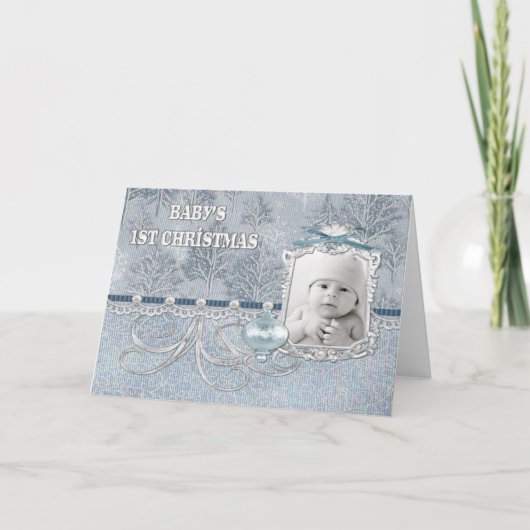 Première carte de Noël de bébés (Devant)