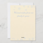 Première carte de Noël de Noël du bébé (garçon) (Dos)