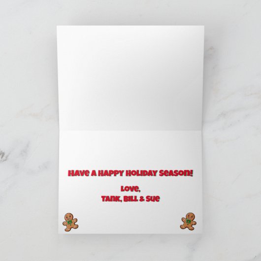 Première carte de Noël du bébé (Intérieur)