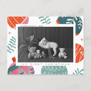 Première carte de Noël du bébé