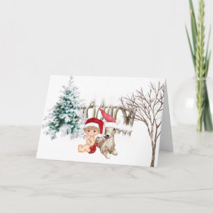 Première carte de Noël du bébé