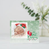 Première carte de Noël du bébé (Debout devant)