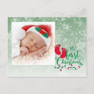 Première carte de Noël du bébé