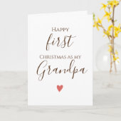 Première carte de Noël grand-père joyeux (Fleur jaune)
