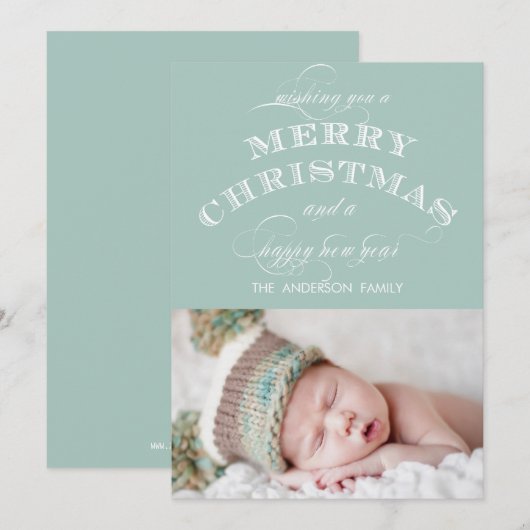 PREMIÈRE CARTE DE NOËL MINT VERT (Devant / Derrière)