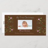 Première carte de Noël photo (Devant / Derrière)