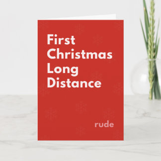 Première carte de Noël pour une relation à distanc