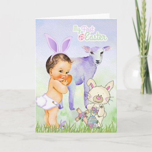 Première carte de Pâques du bébé (Devant)