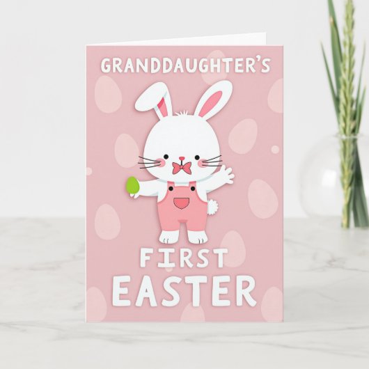 Première carte de Pâques Petit Lapin (Devant)