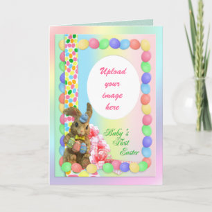 Première carte de Pâques pour bébé avec photo