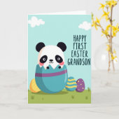 Première carte de Pâques pour petit-fils (Fleur jaune)