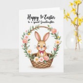 Première carte de Pâques pour petite-fille (Fleur jaune)