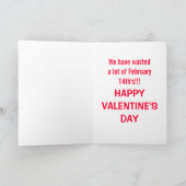 Première carte de vacances de la Saint-Valentin (Intérieur)