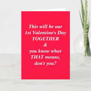 Première carte de vacances de la Saint-Valentin