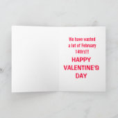 Première carte de vacances de la Saint-Valentin (Intérieur)