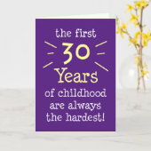 Première Carte De Voeux De 30 Ans D'Enfance (Fleur jaune)