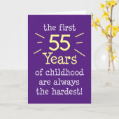 Première Carte De Voeux De 55 Ans D'Enfance (Fleur jaune)