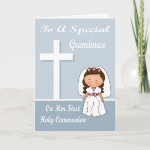 Première carte de voeux de communion de