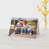 Première carte de voeux Kiss (Fleur jaune)