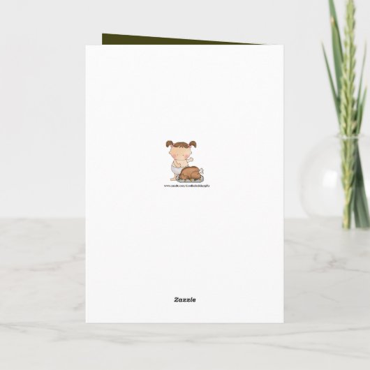 Première carte de voeux Thanksgiving de bébé (Dos)