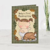 Première carte de voeux Thanksgiving de bébé (Devant)