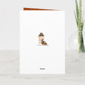 Première carte de voeux Thanksgiving de bébé (Dos)