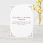 Première carte d'emploi d'infirmière (Fleur jaune)