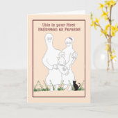 Première carte d'Halloween pour les nouveaux paren (Fleur jaune)