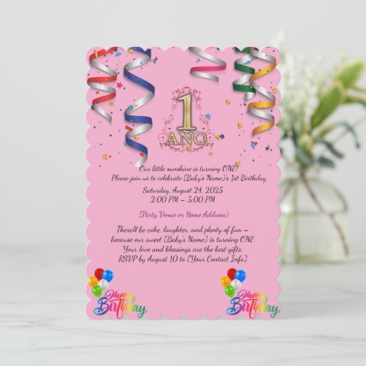 première carte d'invitation (Debout devant)