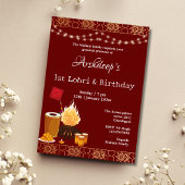 Première carte d'invitation Lohri et anniversaire
