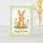 Première carte lapin de jalon (Fleur jaune)
