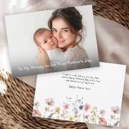 Première carte photo de la fête des mères de bébé