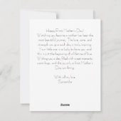 Première carte plate de fête des mères - Arc-en-ci (Dos)