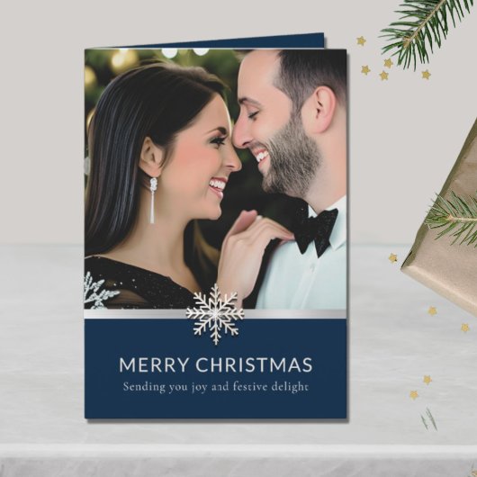 Première carte pliée de Noël du couple