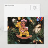 Première carte postale de Noël du bébé (Devant / Derrière)