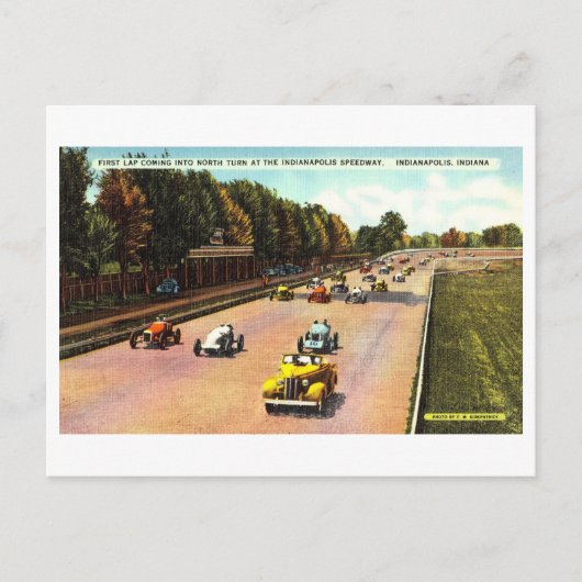 Première carte postale Vintage Indy 500 (Devant)