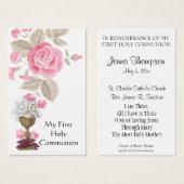 PREMIÈRE CARTE SAINTE COMMUNION EUCHARIST PRAYER (Devant & derrière)