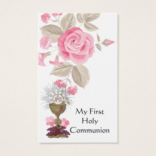 PREMIÈRE CARTE SAINTE COMMUNION EUCHARIST PRAYER (Devant)
