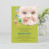 Première cérémonie de riz Baby Mobile Invitation (Debout devant)