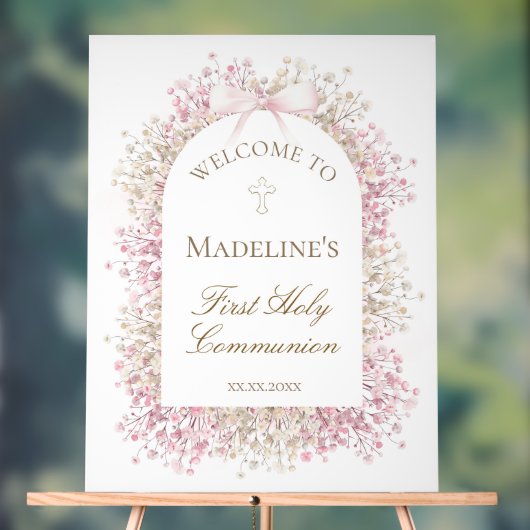 Première communion accueil floral (Neutre)